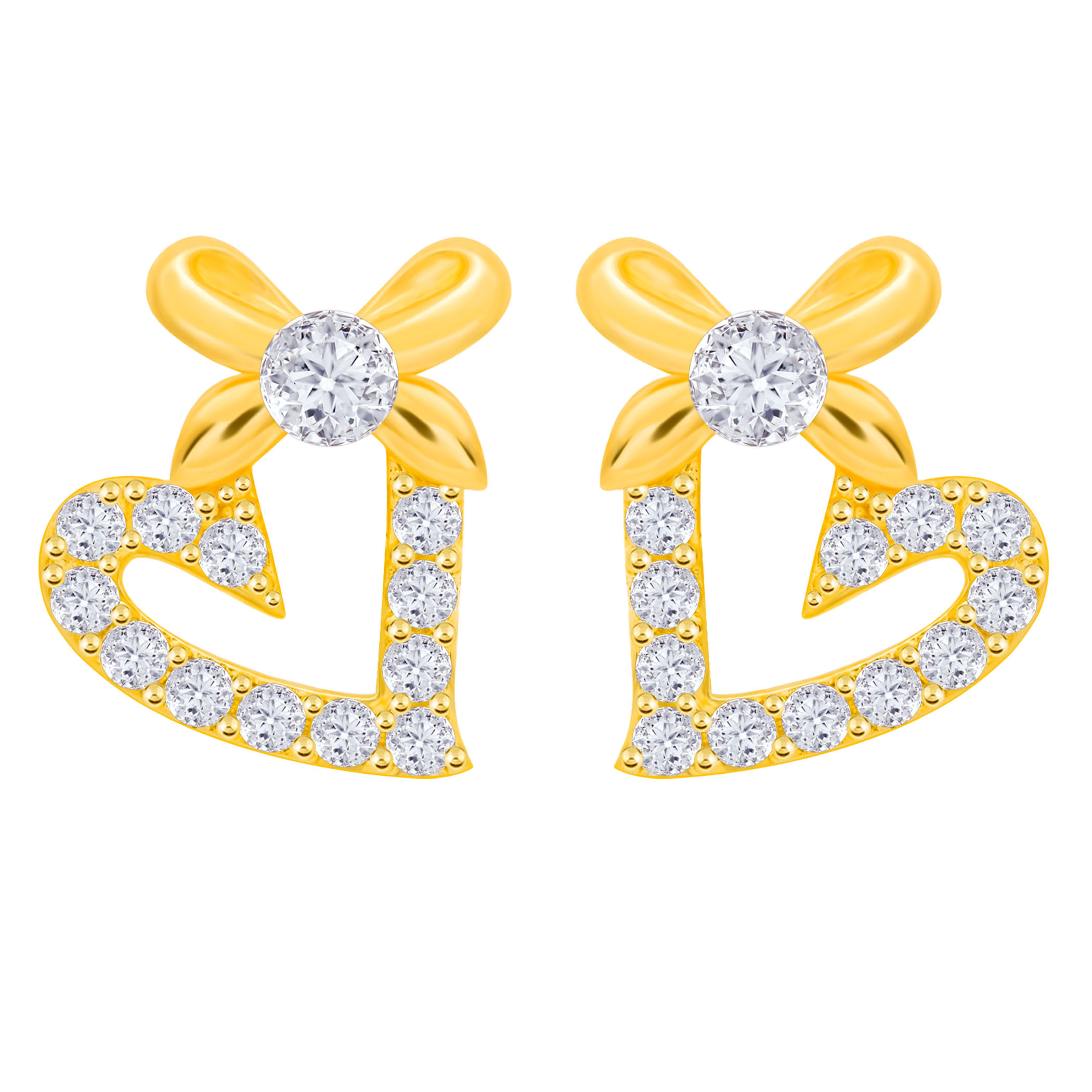 14k Gold The Heart Earrings (JE31287)