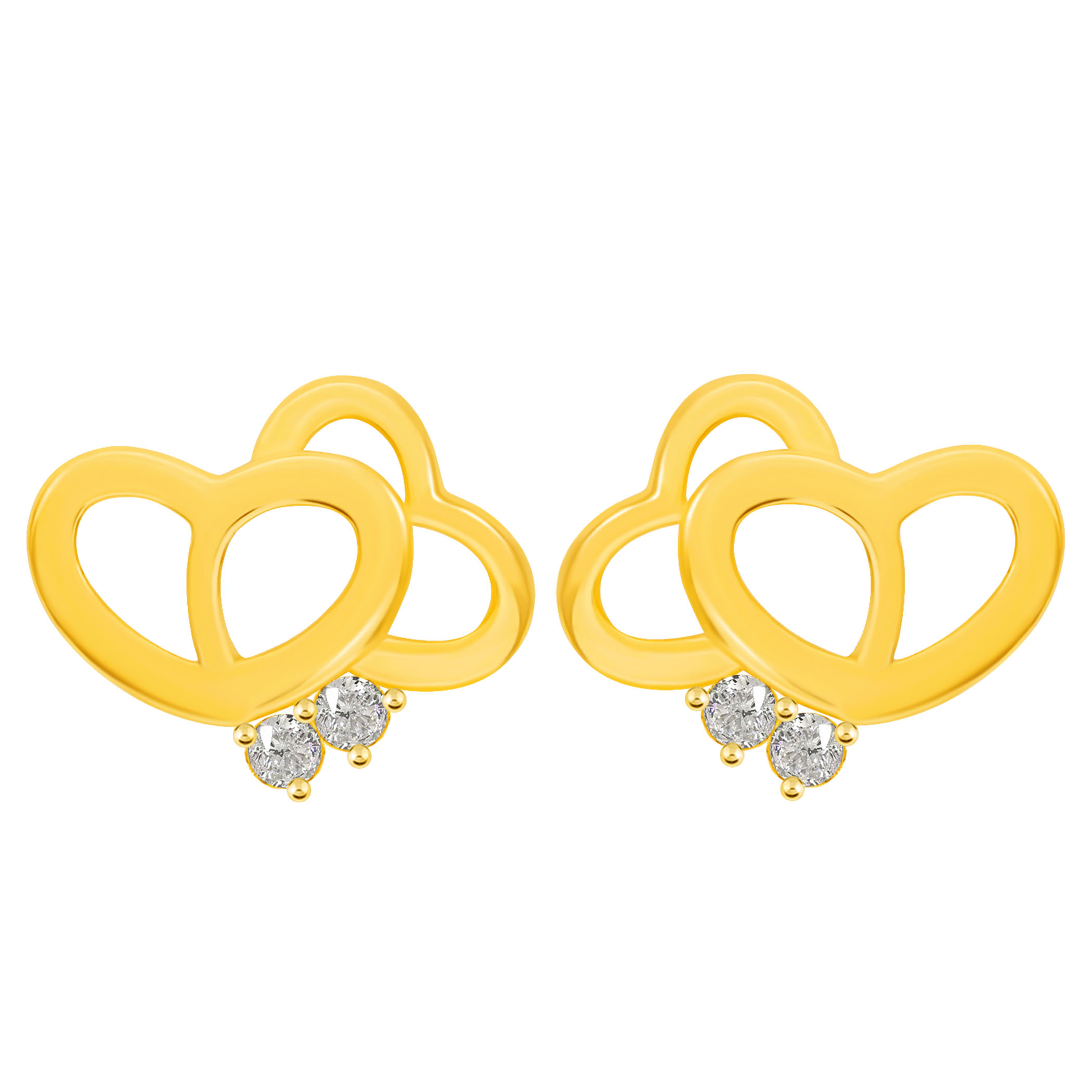 14k Gold The Heart Earrings (JE3578)