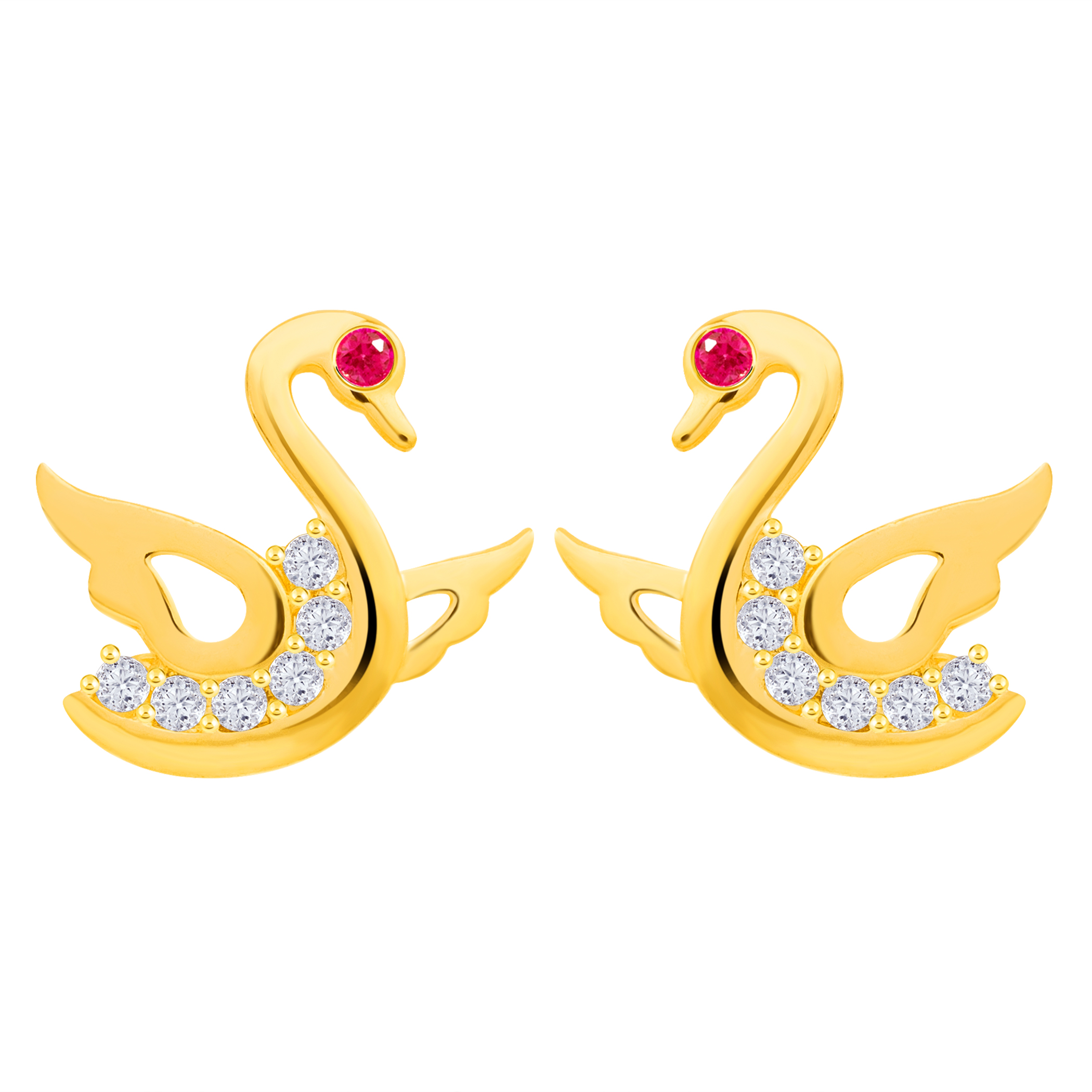 14K Gold The Duck Earrings (JE3927)