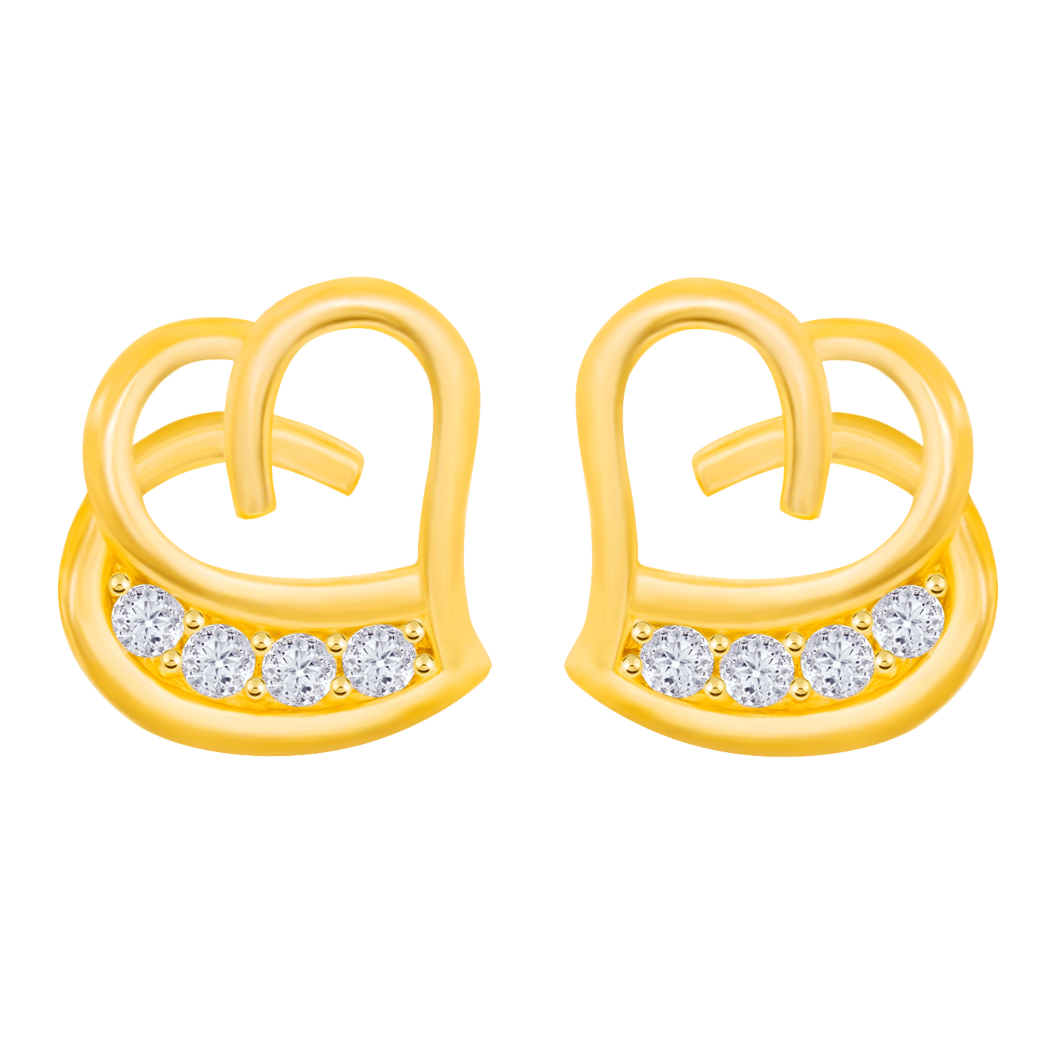 14k Gold The Heart Earrings (JE3972)