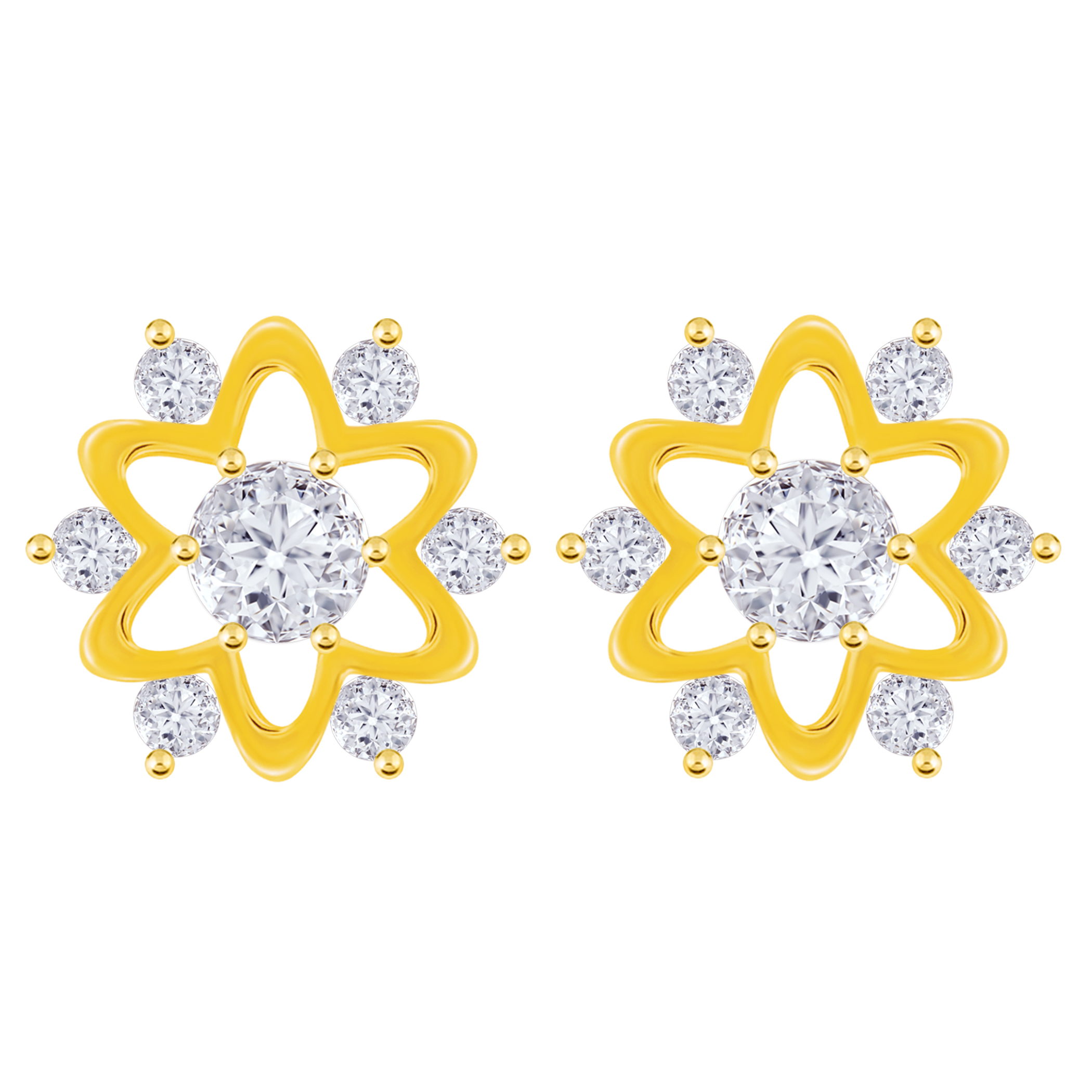 14K Gold The Flower Earrings (JE31314)