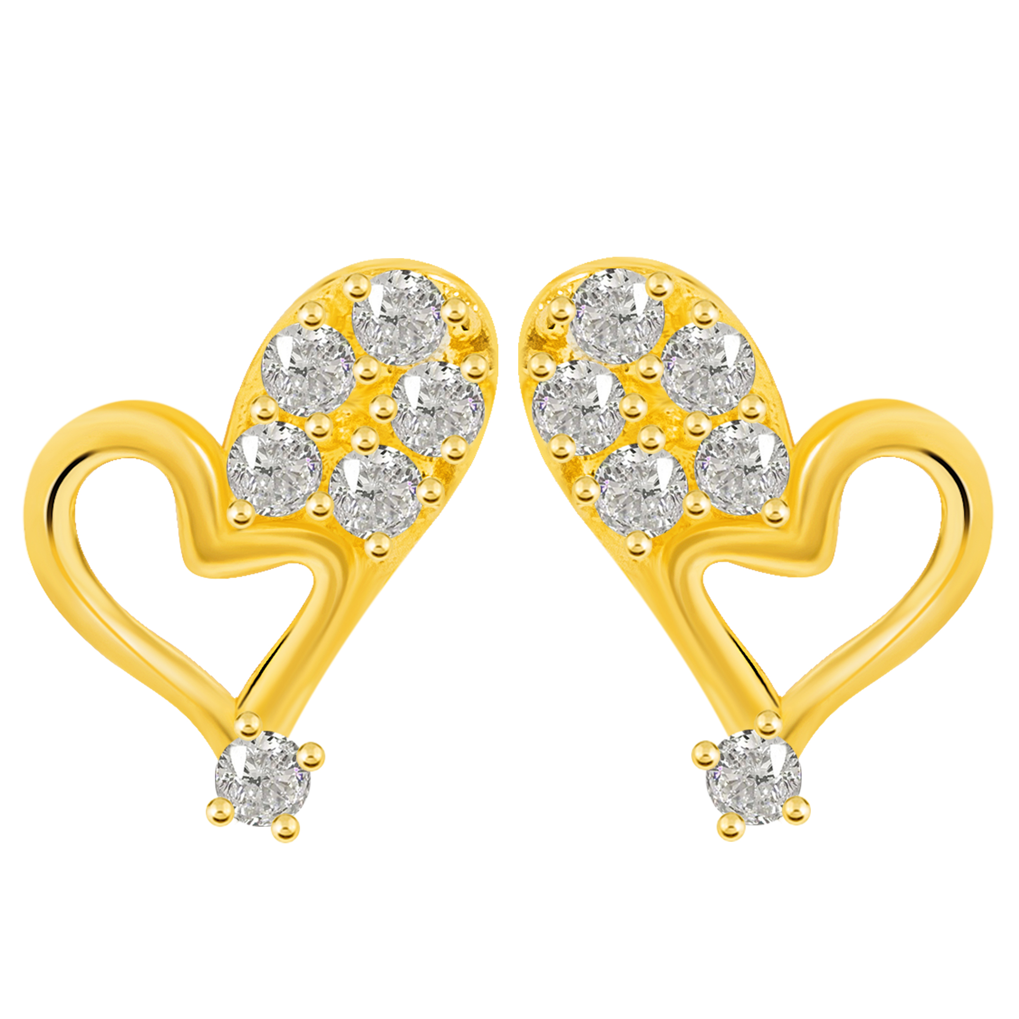 14K Gold The Haert Earrings (JE31569)