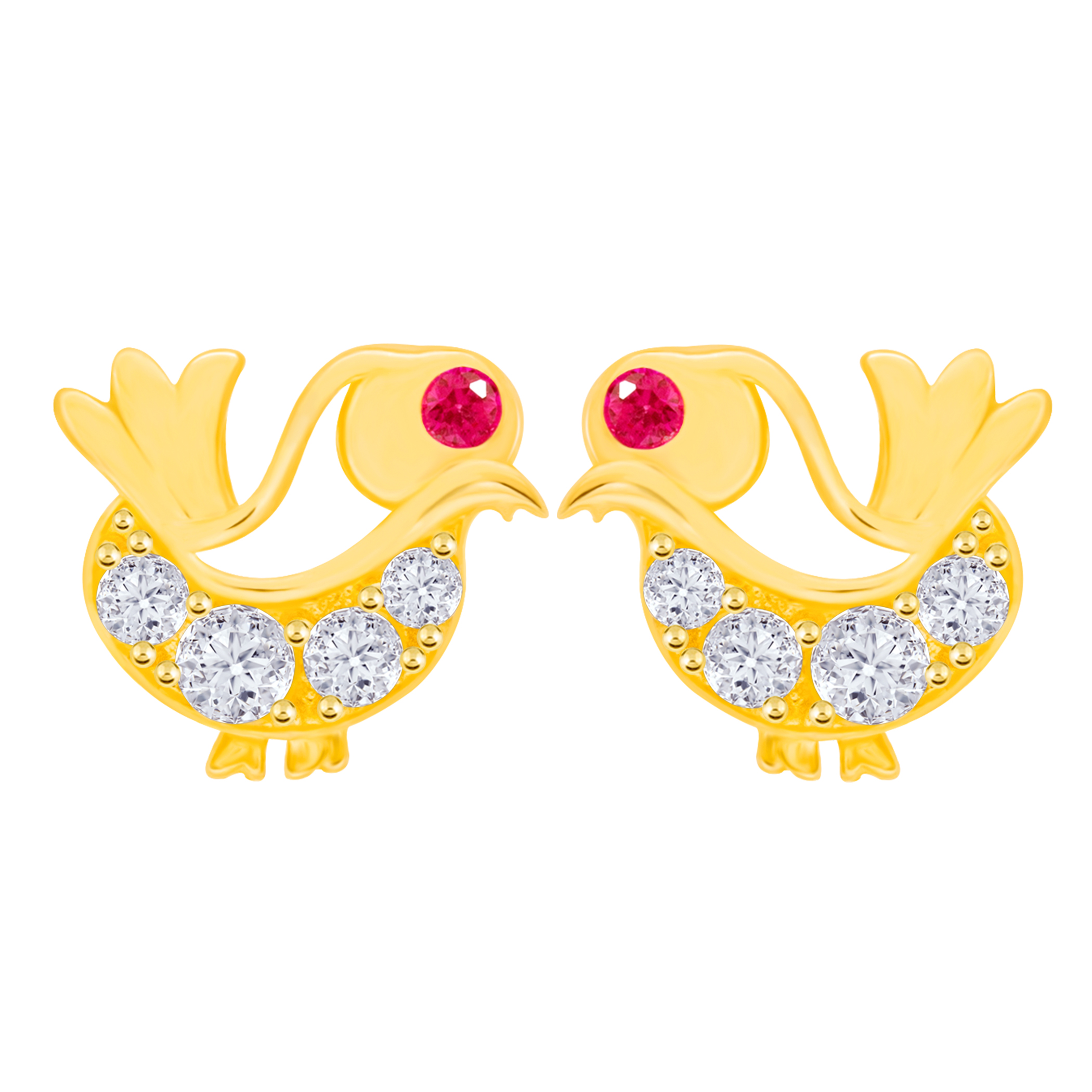 14K Gold The Chicken Earrings (JE31655)