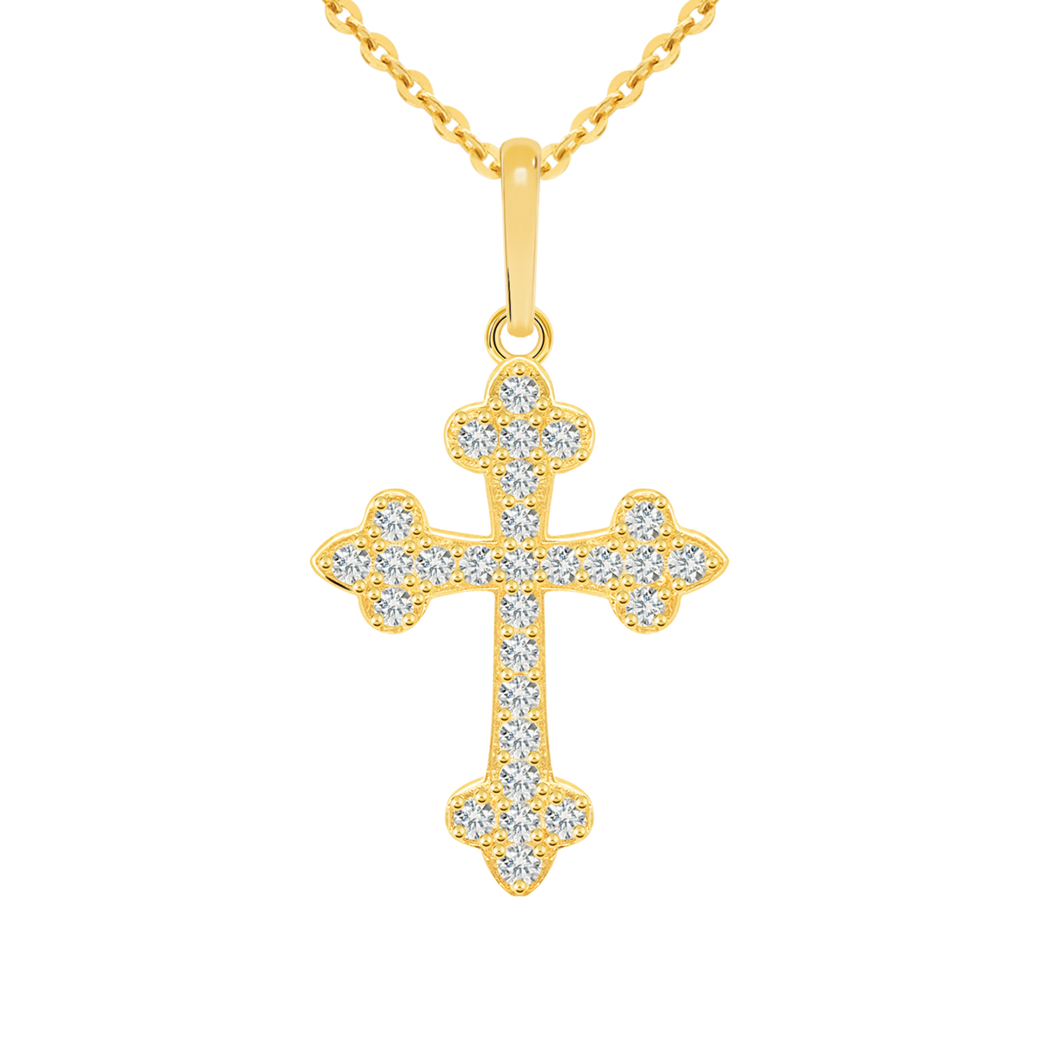 14k Gold Miracle Cross Pendant (JP6540)