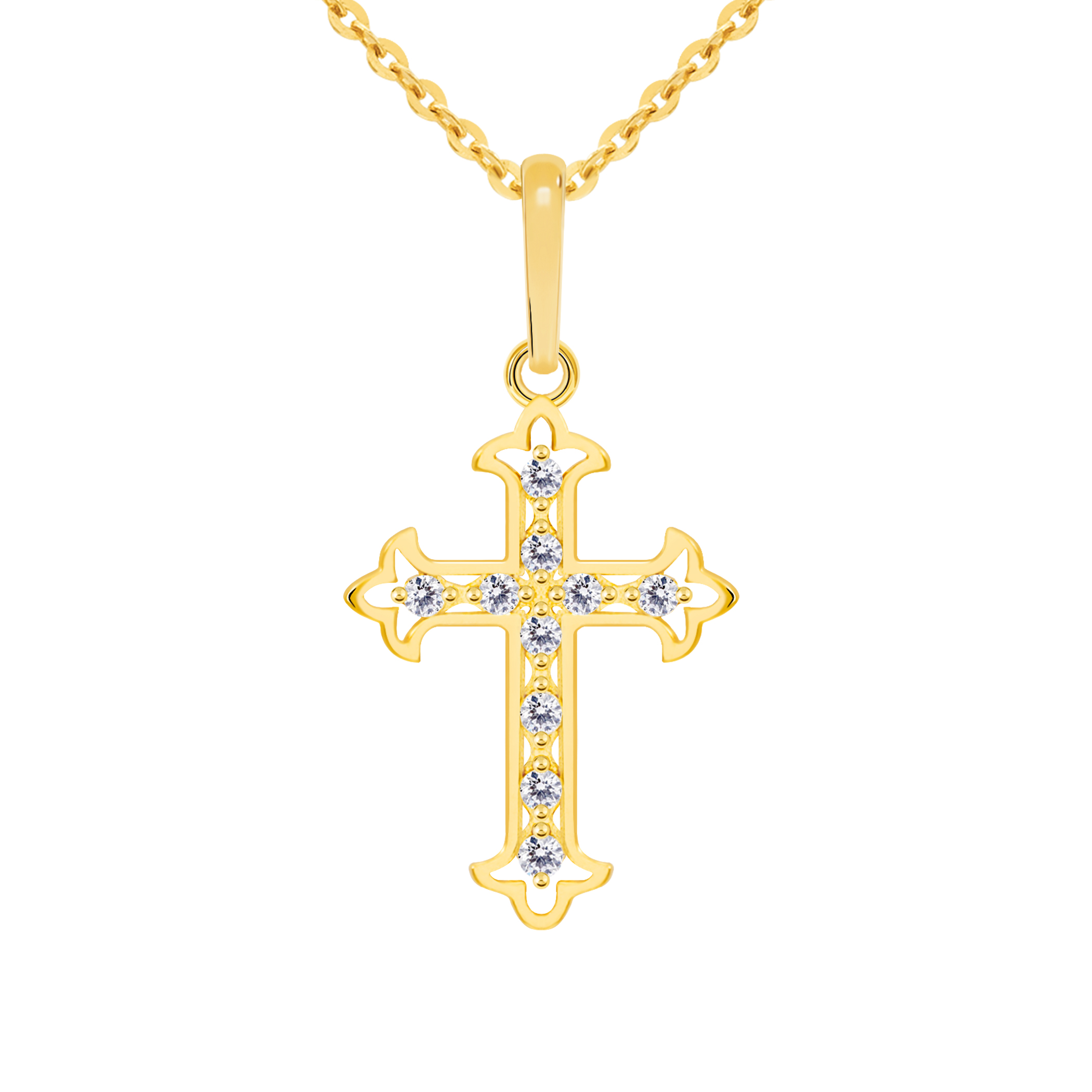 14k Gold Miracle Cross Pendant (JP6376)