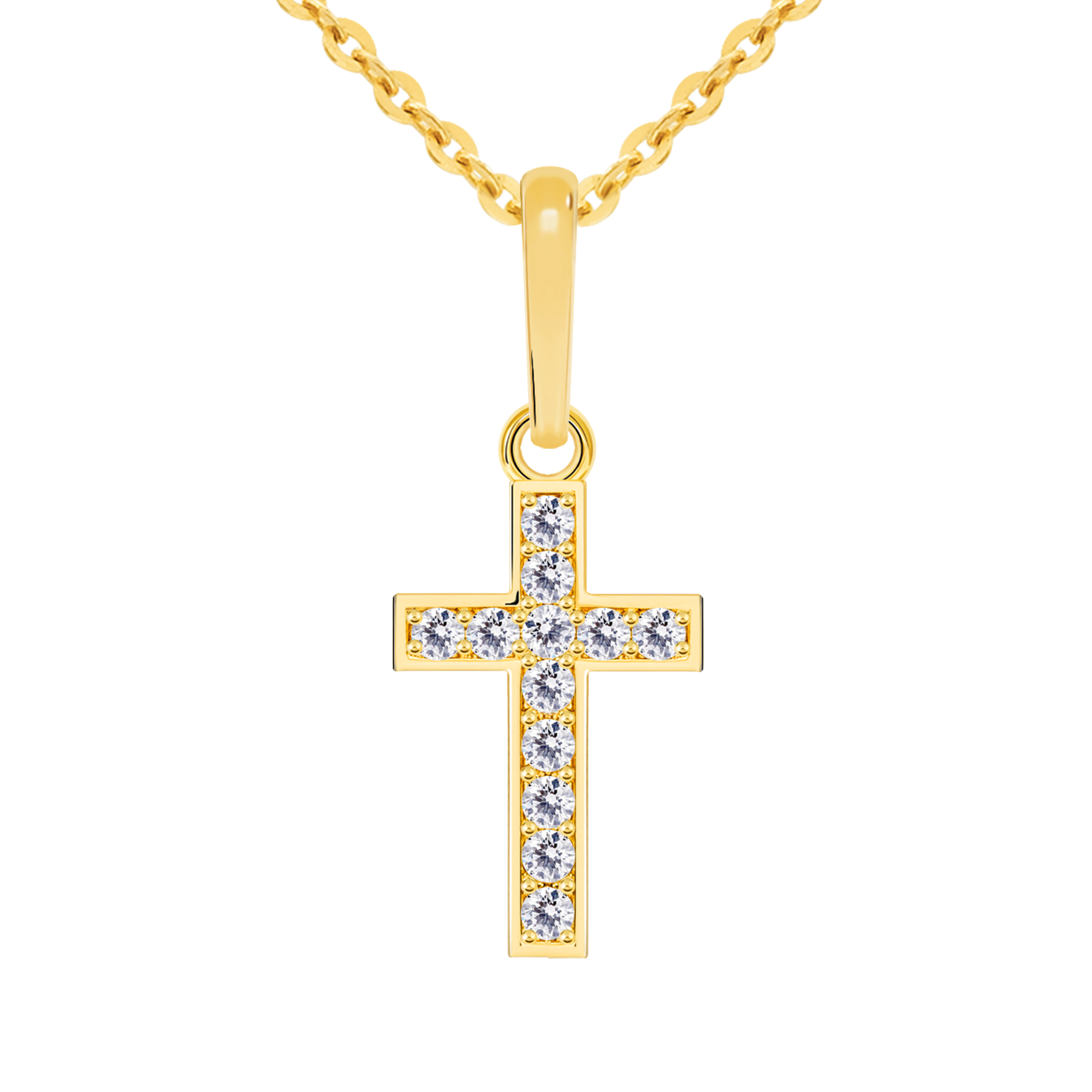 14k Gold Cross Pendant (JP606)