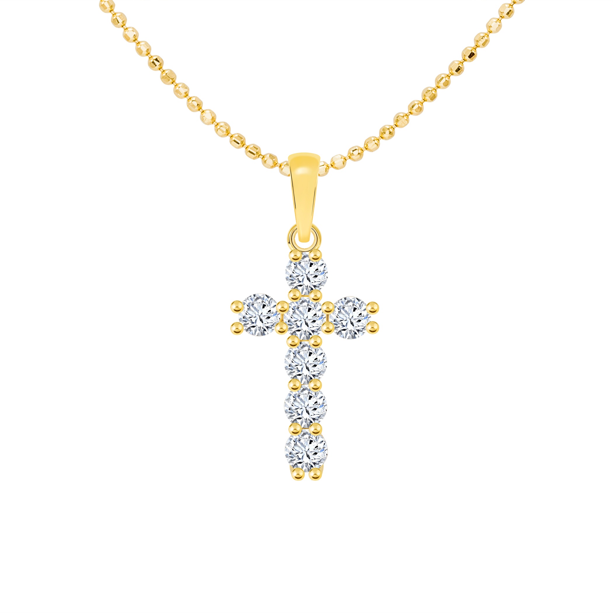 14k Gold Cross Pendant (JP668)