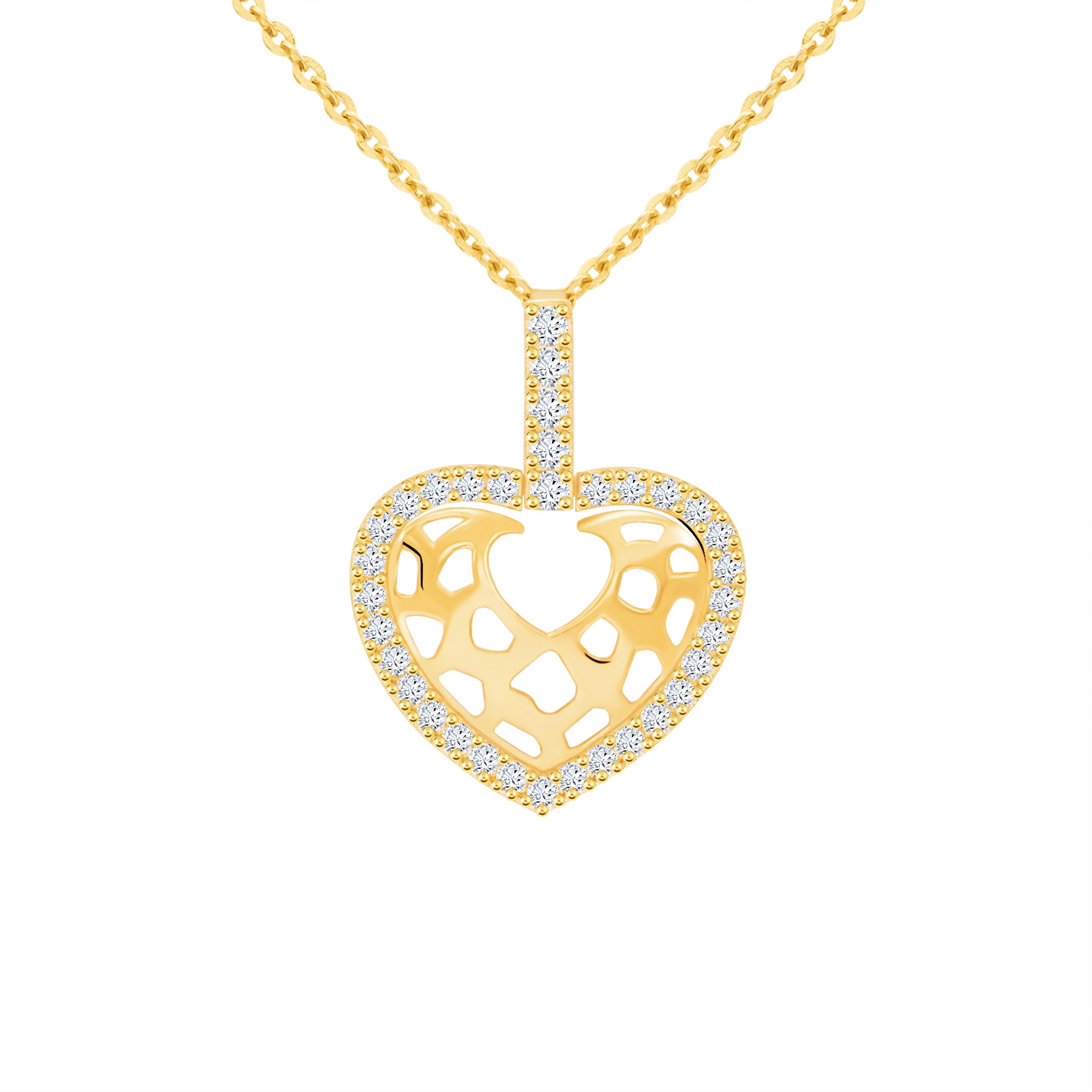 14k Gold Heart Pendant (JP675)