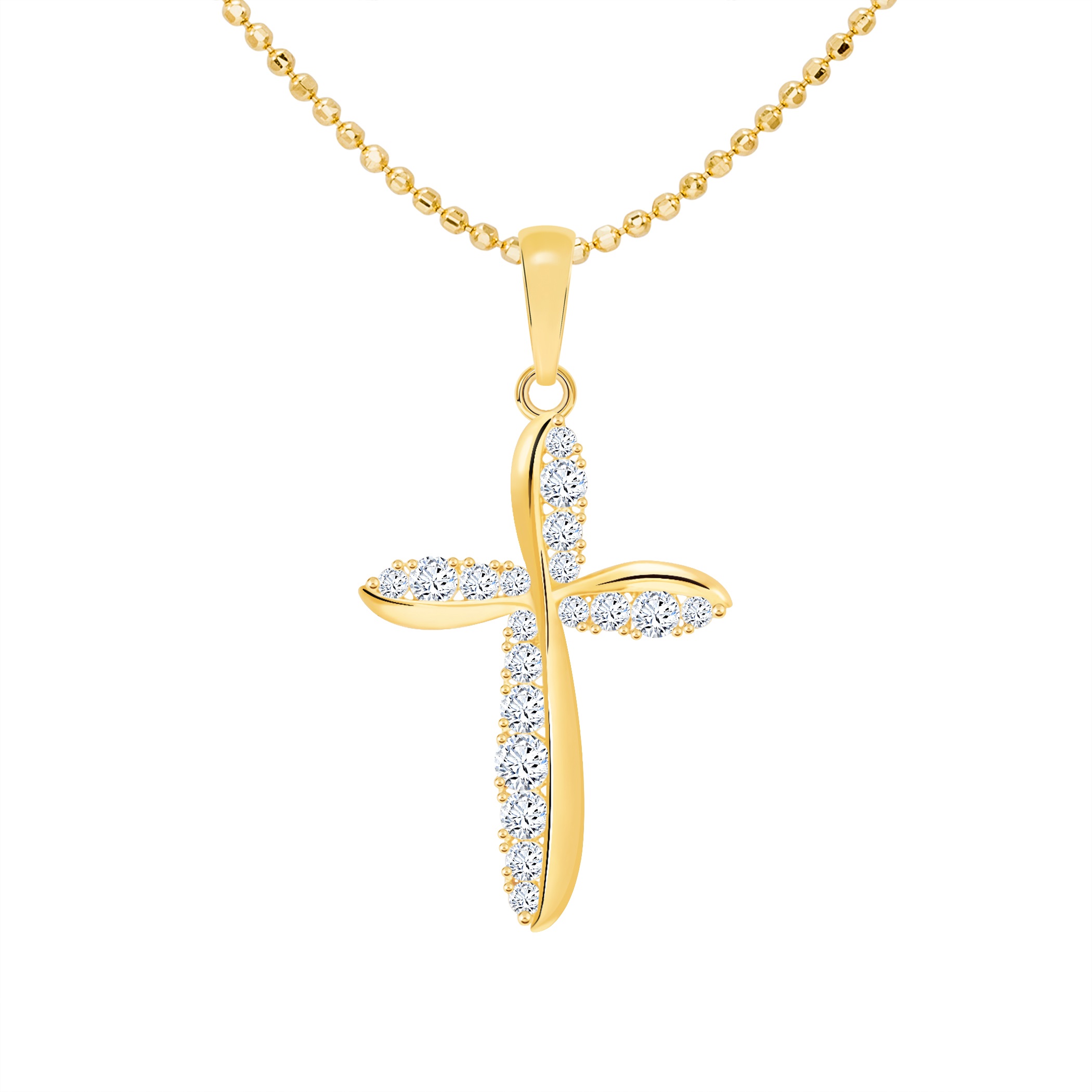 14k Gold Cross Pendant (JP615)