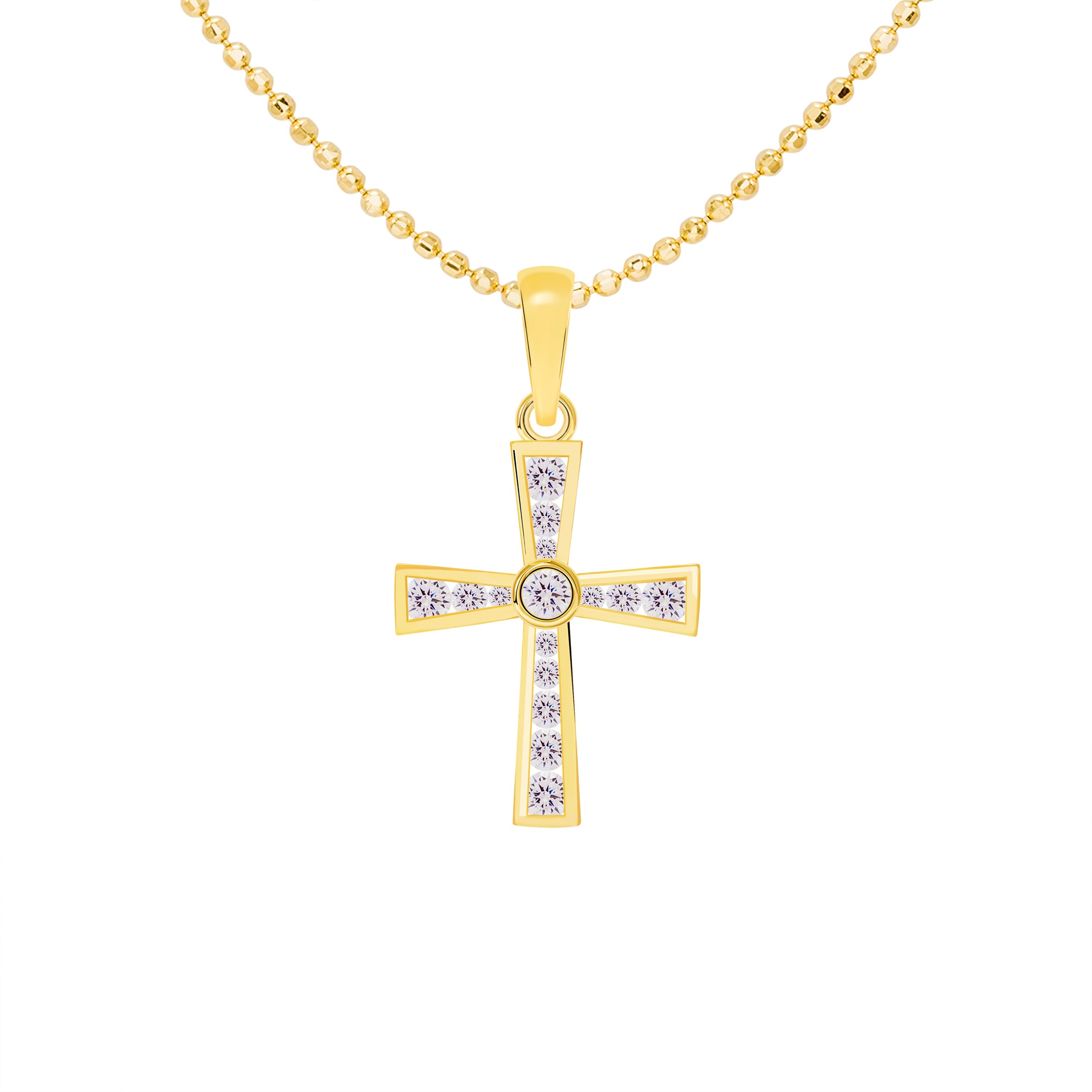 14k Gold Cross Pendant (JP6126)