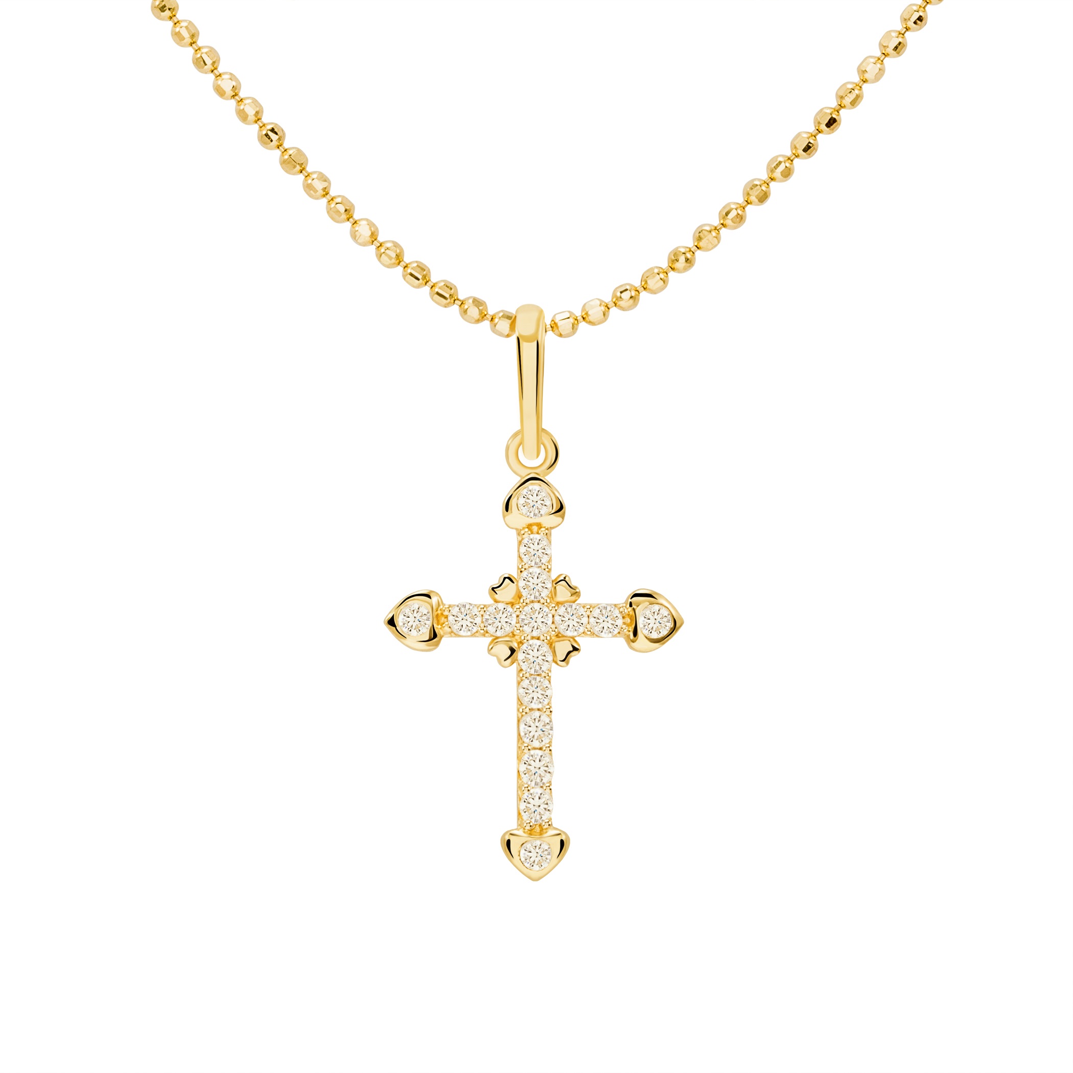 14k Gold Cross Pendant (JP6395)