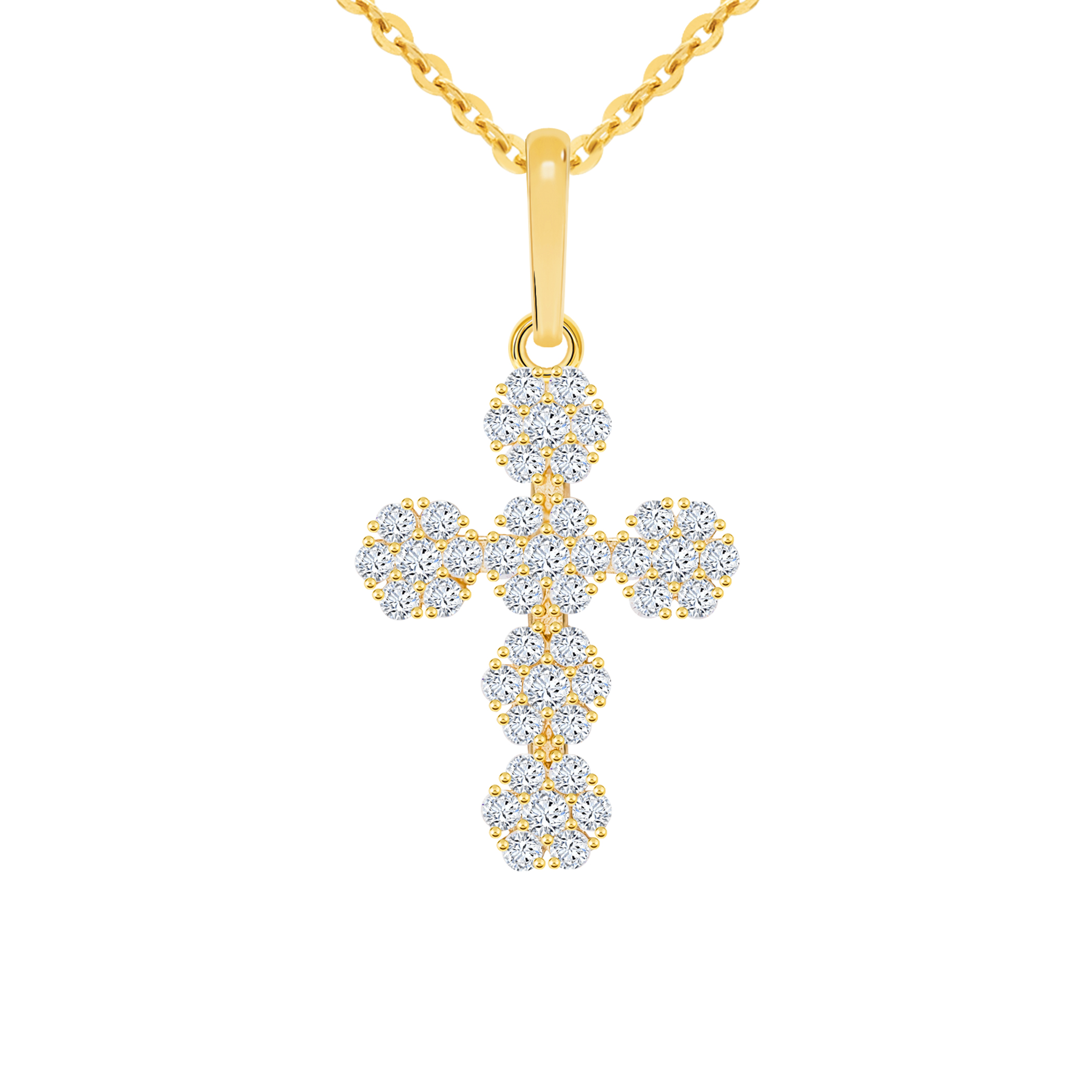 14k Gold Cross Pendant (JP611)