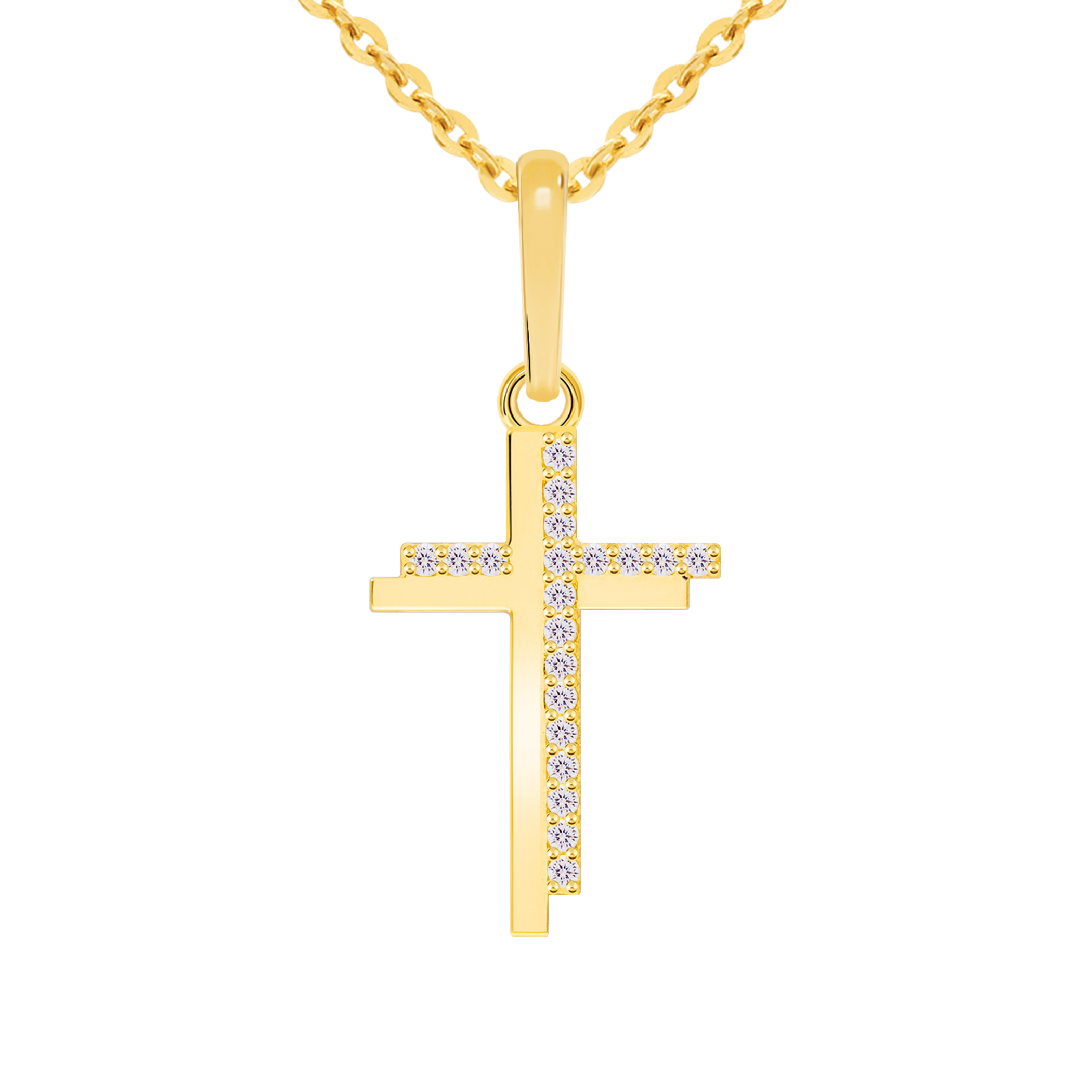 14k Gold Cross Pendant (JP611)