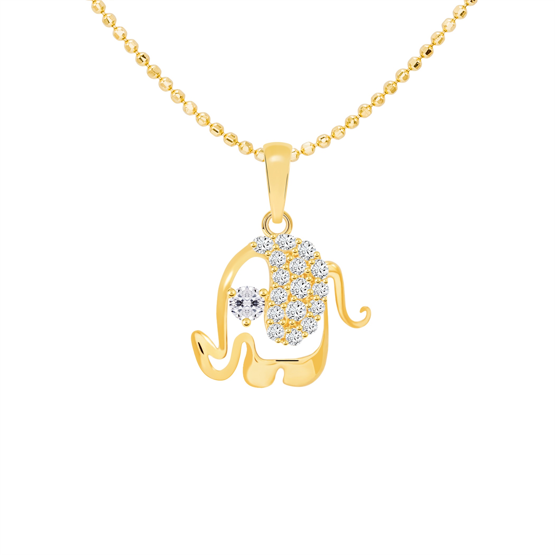 14k Gold Teeny Tiny Elephant Pendant (JP6331)